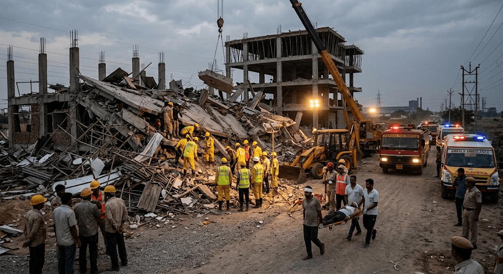 Disaster Near Ambala: Under-Construction Structure Caves In, Leaving 2 Dead and 10 Injured Disaster Near Ambala: Under-Construction Structure Caves In, Leaving 2 Dead and 10 Injured