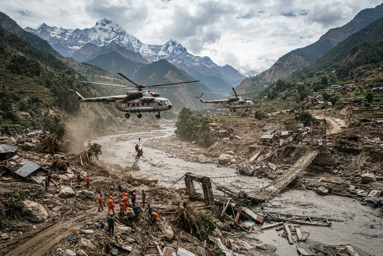 Border Valley Devastation: 162 Confirmed Dead After Massive Himalayan Glacier Collapse Unleashes Torrents Border Valley Devastation: 162 Confirmed Dead After Massive Himalayan Glacier Collapse Unleashes Torrents