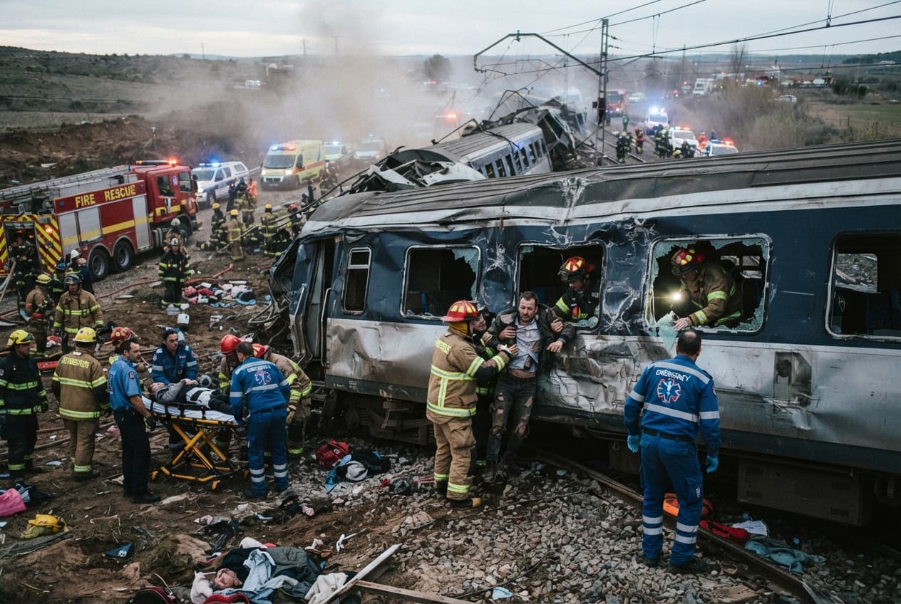 Eastern European Railway Disaster: High-Speed Passenger Train Derails Stranding Hundreds Along Main Line Eastern European Railway Disaster: High-Speed Passenger Train Derails Stranding Hundreds Along Main Line