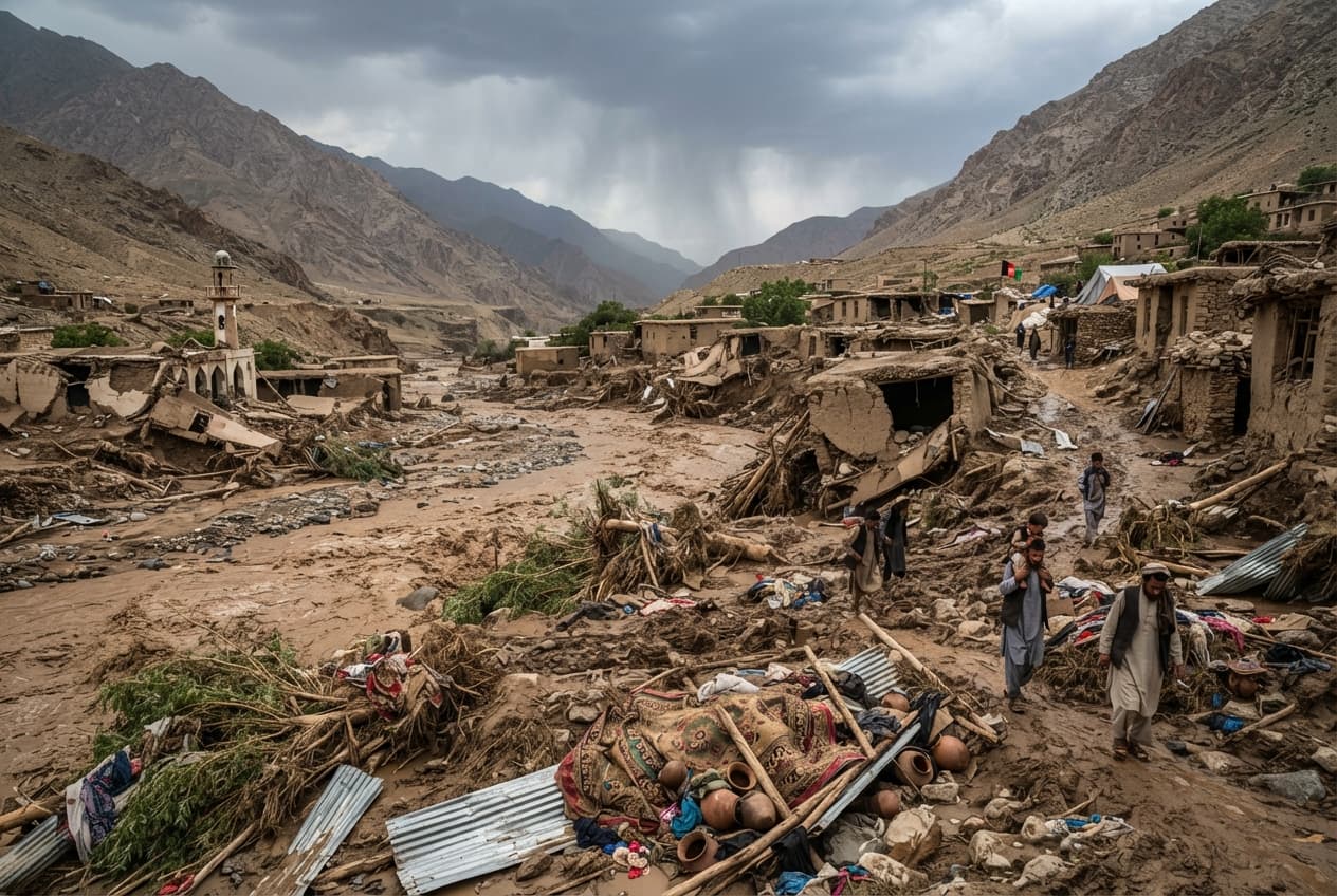 Afghanistan Flash Flood Crisis: Heavy Seasonal Rains Destroy Mud Houses, Leaving Four Dead Afghanistan Flash Flood Crisis: Heavy Seasonal Rains Destroy Mud Houses, Leaving Four Dead