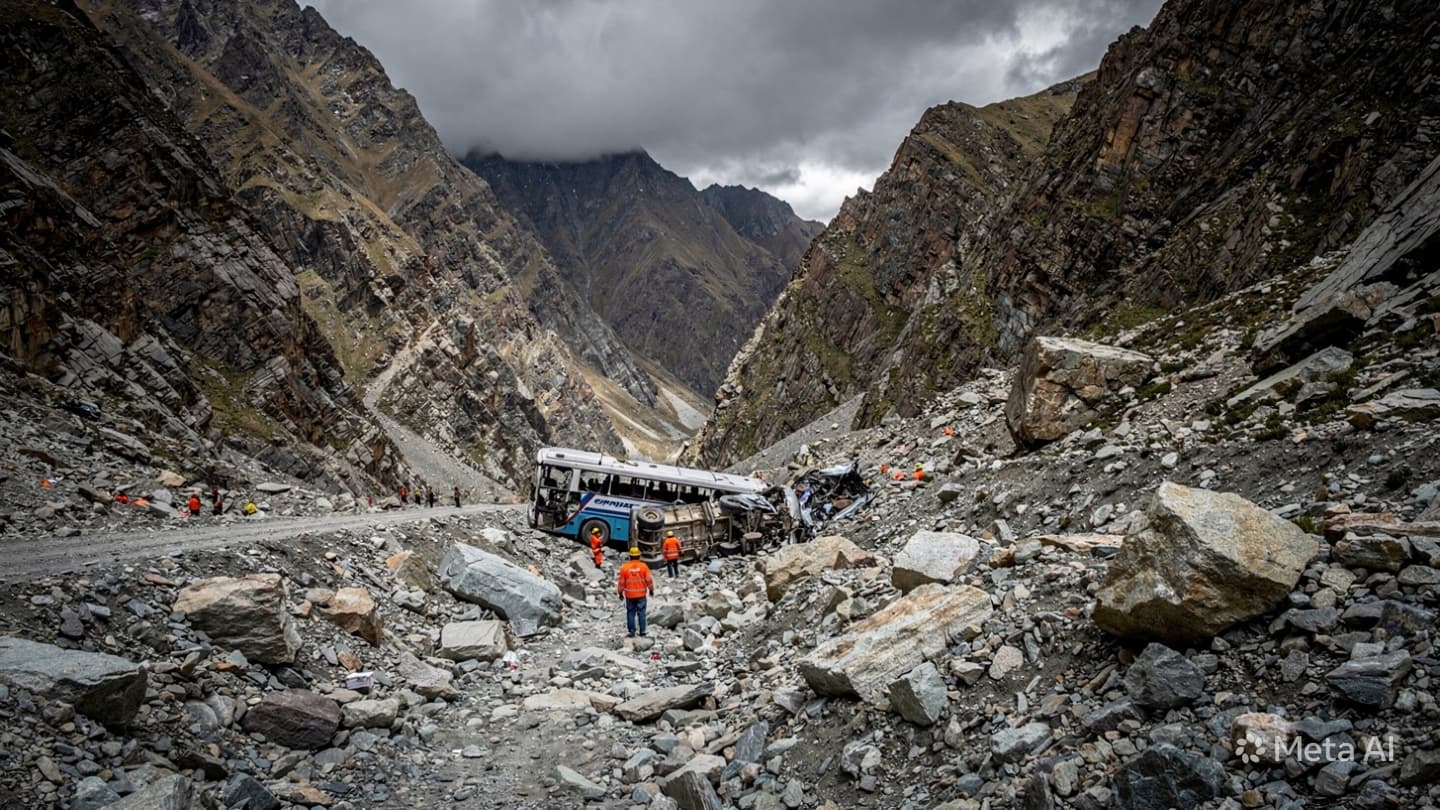 Andean Disaster: Twelve People Dead After Passenger Bus Plunges Into Deep Ravine In Peru Andean Disaster: Twelve People Dead After Passenger Bus Plunges Into Deep Ravine In Peru