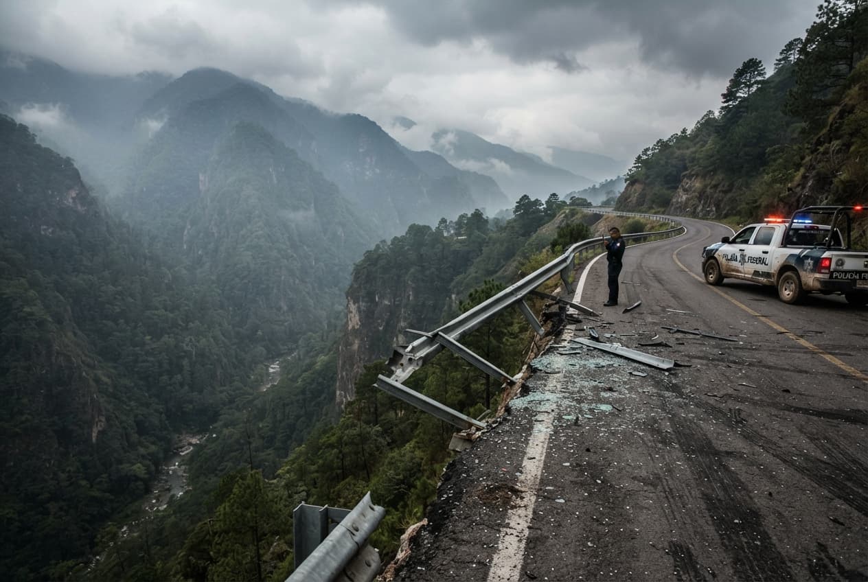 Oaxaca Mountain Highway Tragedy: Passenger Bus Plummets Off Curve Into Canyon Resulting In 12 Fatalities Oaxaca Mountain Highway Tragedy: Passenger Bus Plummets Off Curve Into Canyon Resulting In 12 Fatalities