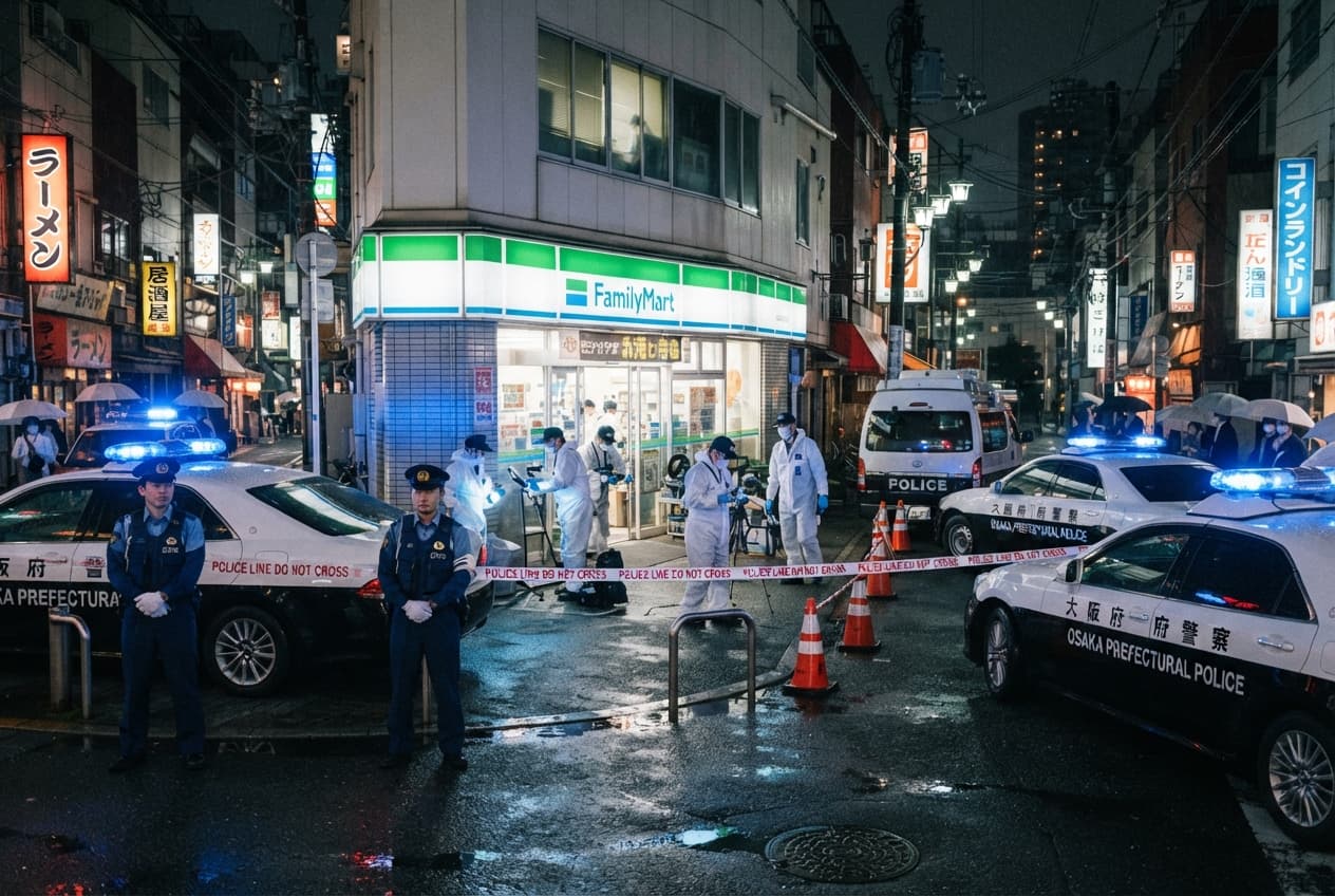 Osaka, Japan: Convenience Store Owner Murdered During Late-Night Armed Robbery in Residential District Osaka, Japan: Convenience Store Owner Murdered During Late-Night Armed Robbery in Residential District
