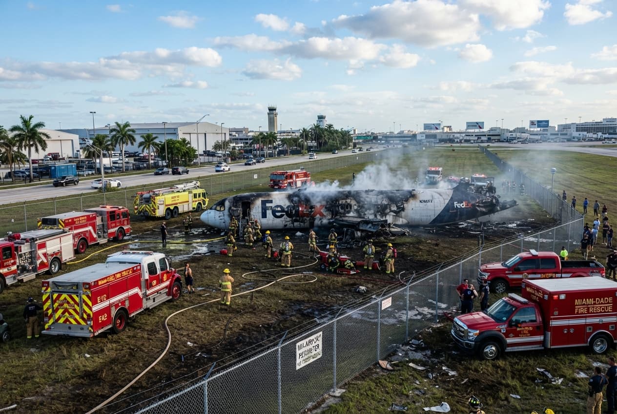 Federal Investigation Launched: NTSB Examines Amazon Cargo Jet Crash That Killed Five in Miami Federal Investigation Launched: NTSB Examines Amazon Cargo Jet Crash That Killed Five in Miami