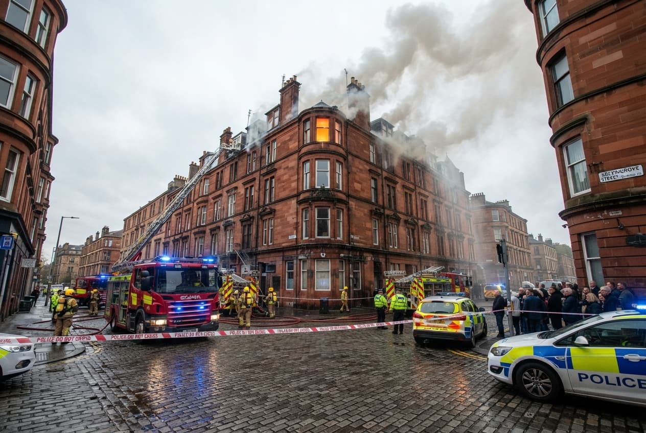 Glasgow Housing Disaster: Overnight Tenement Fire Leaves Residents Trapped And Emergency Crews Mobilized Glasgow Housing Disaster: Overnight Tenement Fire Leaves Residents Trapped And Emergency Crews Mobilized
