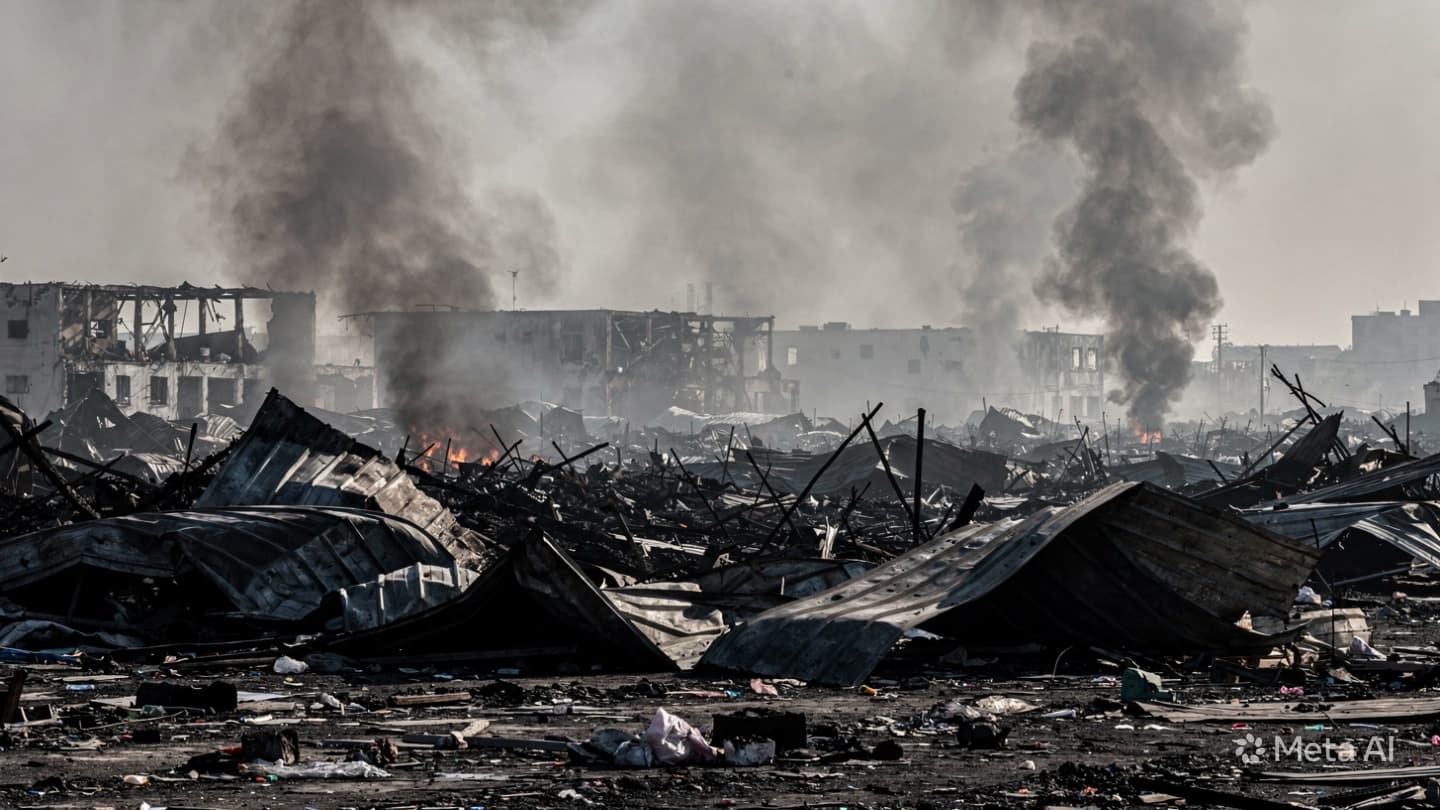 Fatal Residential Fire: Densely Populated Slum Swept by Dead Silence After Deadly Jakarta Night Blaze Fatal Residential Fire: Densely Populated Slum Swept by Dead Silence After Deadly Jakarta Night Blaze