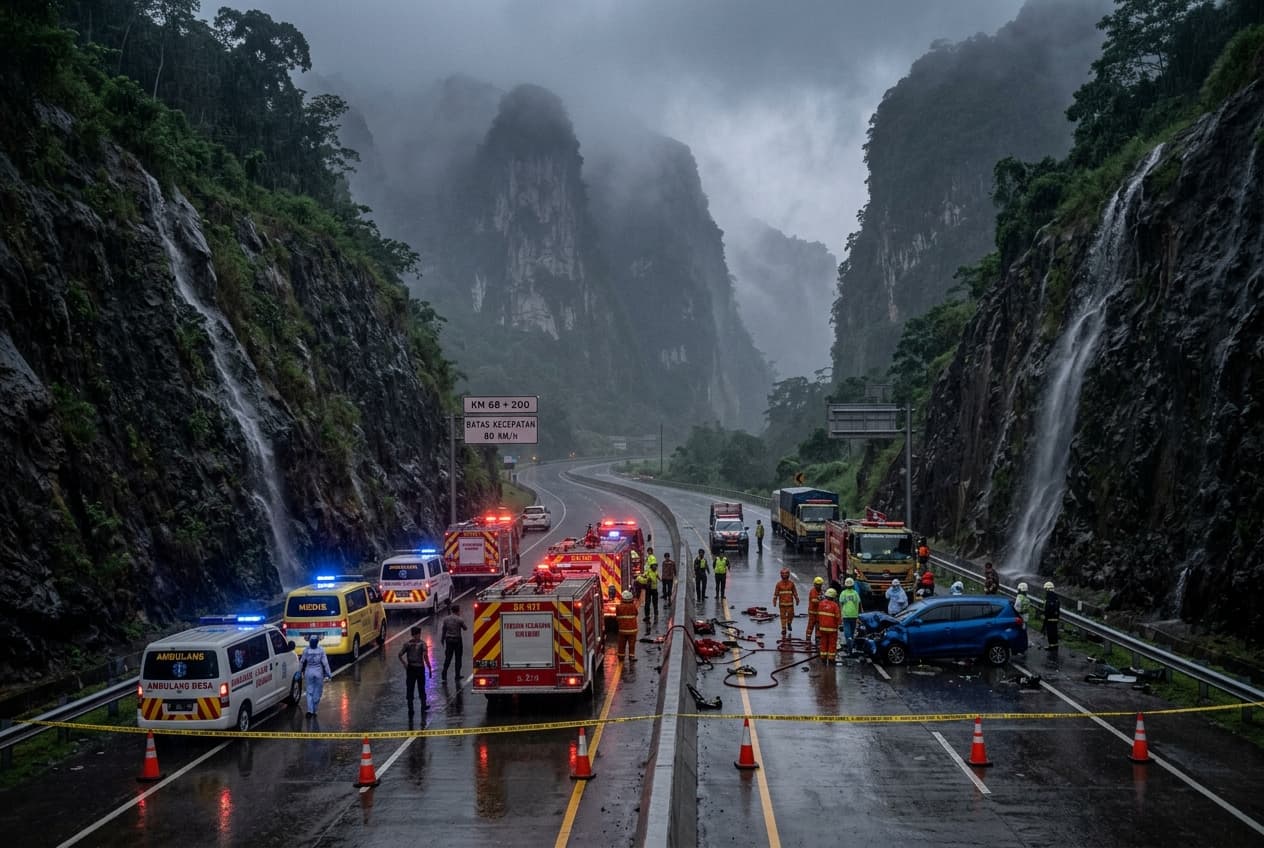 Passenger Bus Overturns On Rain-Slicked Mountain Expressway In Sichuan Province, Leaving 12 Injured Passenger Bus Overturns On Rain-Slicked Mountain Expressway In Sichuan Province, Leaving 12 Injured