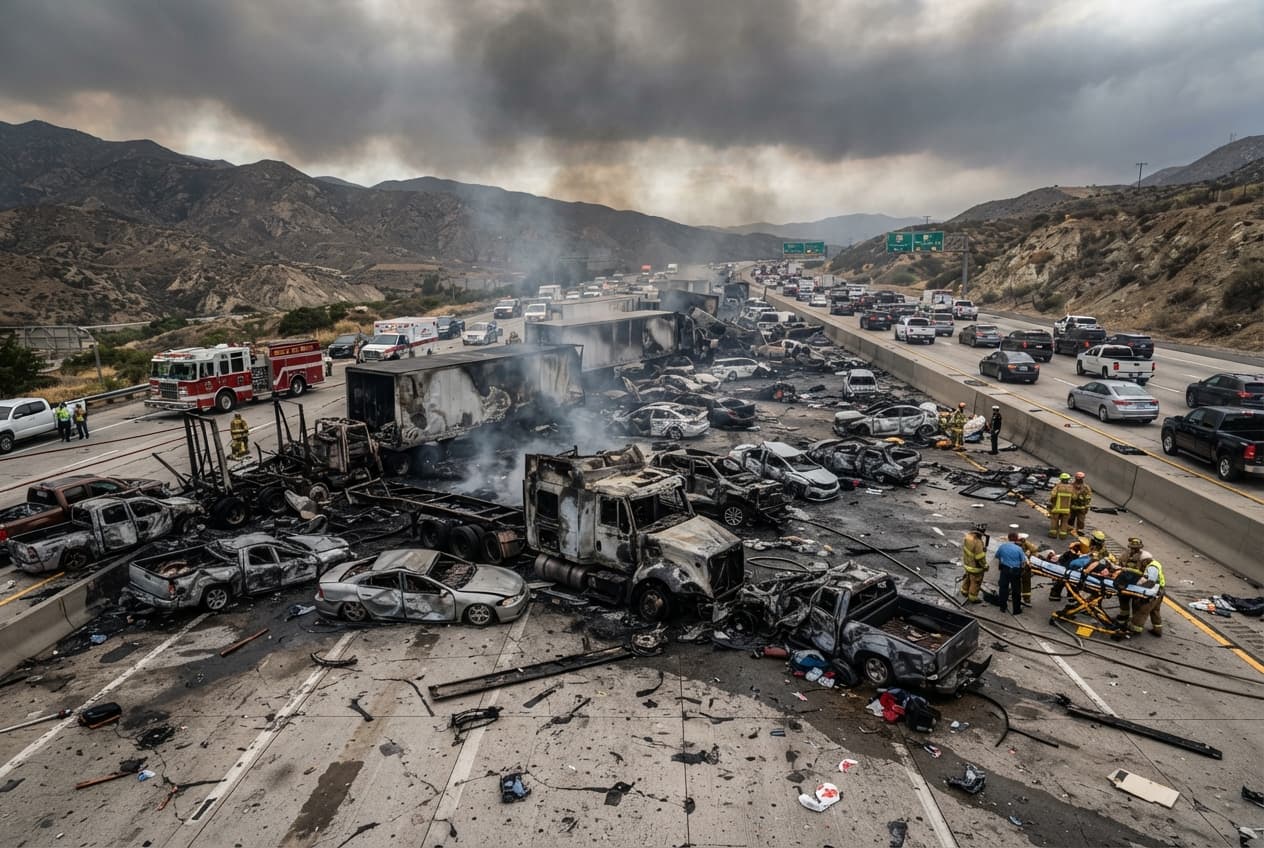 Fatal Pileup Shocks Mexico: Five Killed and Dozens Injured in Fiery Highway Accident Today Fatal Pileup Shocks Mexico: Five Killed and Dozens Injured in Fiery Highway Accident Today