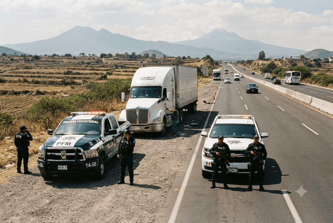 Puebla Expressway Crime: Truck Driver Shot During Violent Highway Robbery Attempt Puebla Expressway Crime: Truck Driver Shot During Violent Highway Robbery Attempt