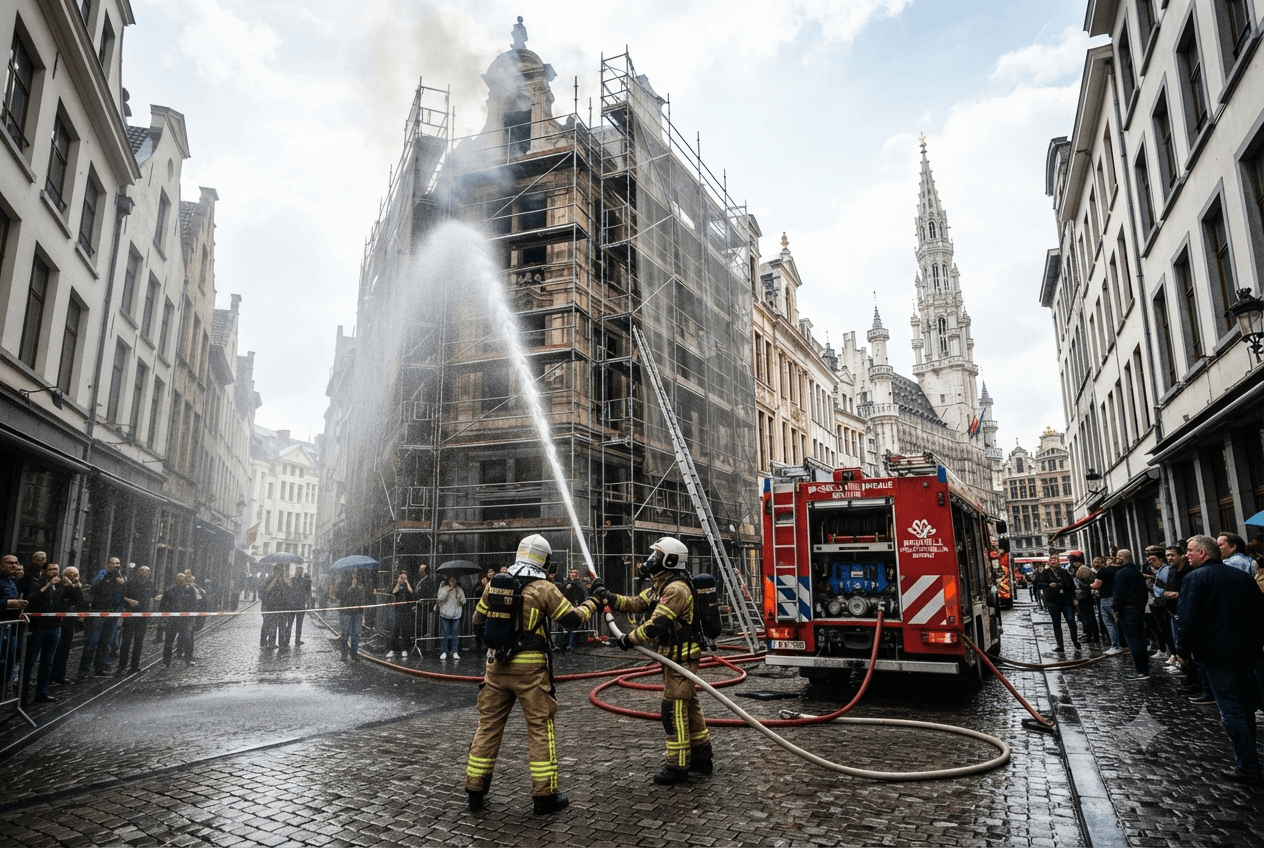 Brussels Construction Fire: Six Workers Killed Inside Elevator During Renovation Of Downtown Office Building Brussels Construction Fire: Six Workers Killed Inside Elevator During Renovation Of Downtown Office Building