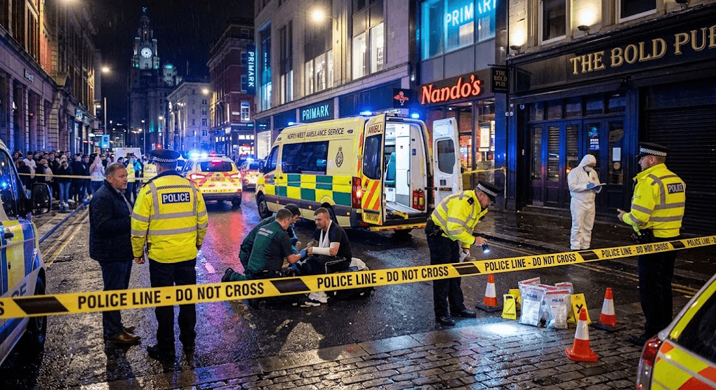 Major Police Response in Liverpool City Centre After Three Men Sustained Knife Wounds Major Police Response in Liverpool City Centre After Three Men Sustained Knife Wounds