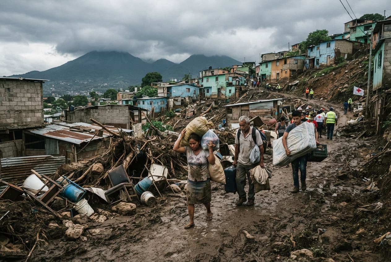 Ravine Overflow Destroys Homes: San Salvador Outskirts Ravaged by Sudden Raging Waters and Mud Ravine Overflow Destroys Homes: San Salvador Outskirts Ravaged by Sudden Raging Waters and Mud