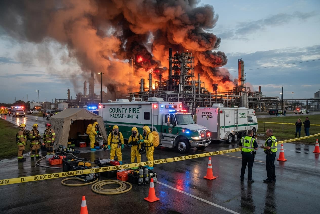 Brazil Chemical Plant Fire: Hazardous Leak and Blaze Kill Two Workers in Suburban Industrial Zone Brazil Chemical Plant Fire: Hazardous Leak and Blaze Kill Two Workers in Suburban Industrial Zone