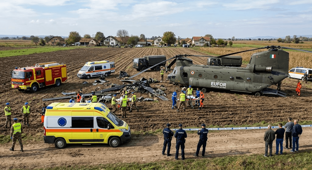 Tragedy in Bosnia: 4 Dead as EU Force Helicopter Crashes Tragedy in Bosnia: 4 Dead as EU Force Helicopter Crashes