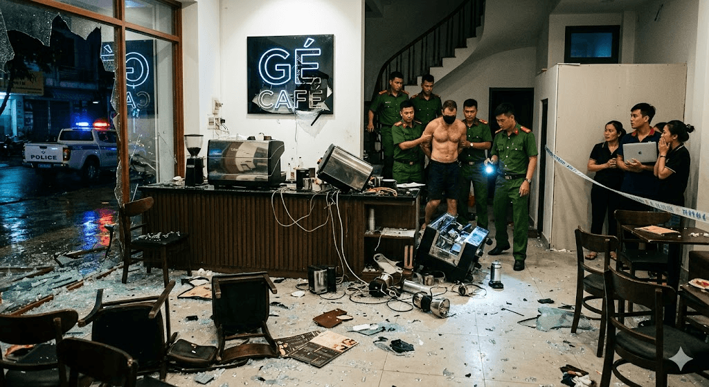 Aussie Tourist’s 30-Minute Rampage Leaves Popular Vietnam Cafe in Ruins Aussie Tourist’s 30-Minute Rampage Leaves Popular Vietnam Cafe in Ruins