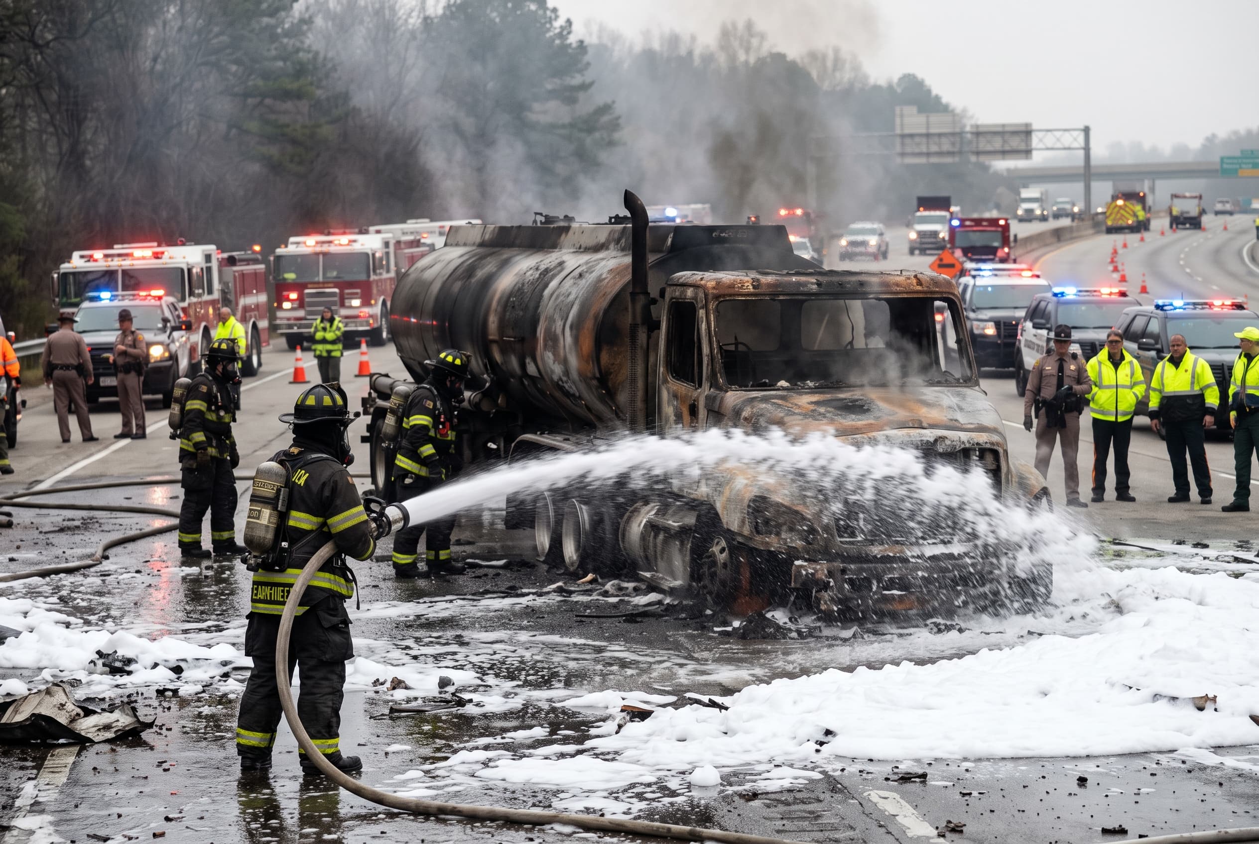 Fatal Fuel Tanker Crash in Brazil: Highway Overturn Triggers Multi-Vehicle Pileup, Leaving Three Dead Fatal Fuel Tanker Crash in Brazil: Highway Overturn Triggers Multi-Vehicle Pileup, Leaving Three Dead