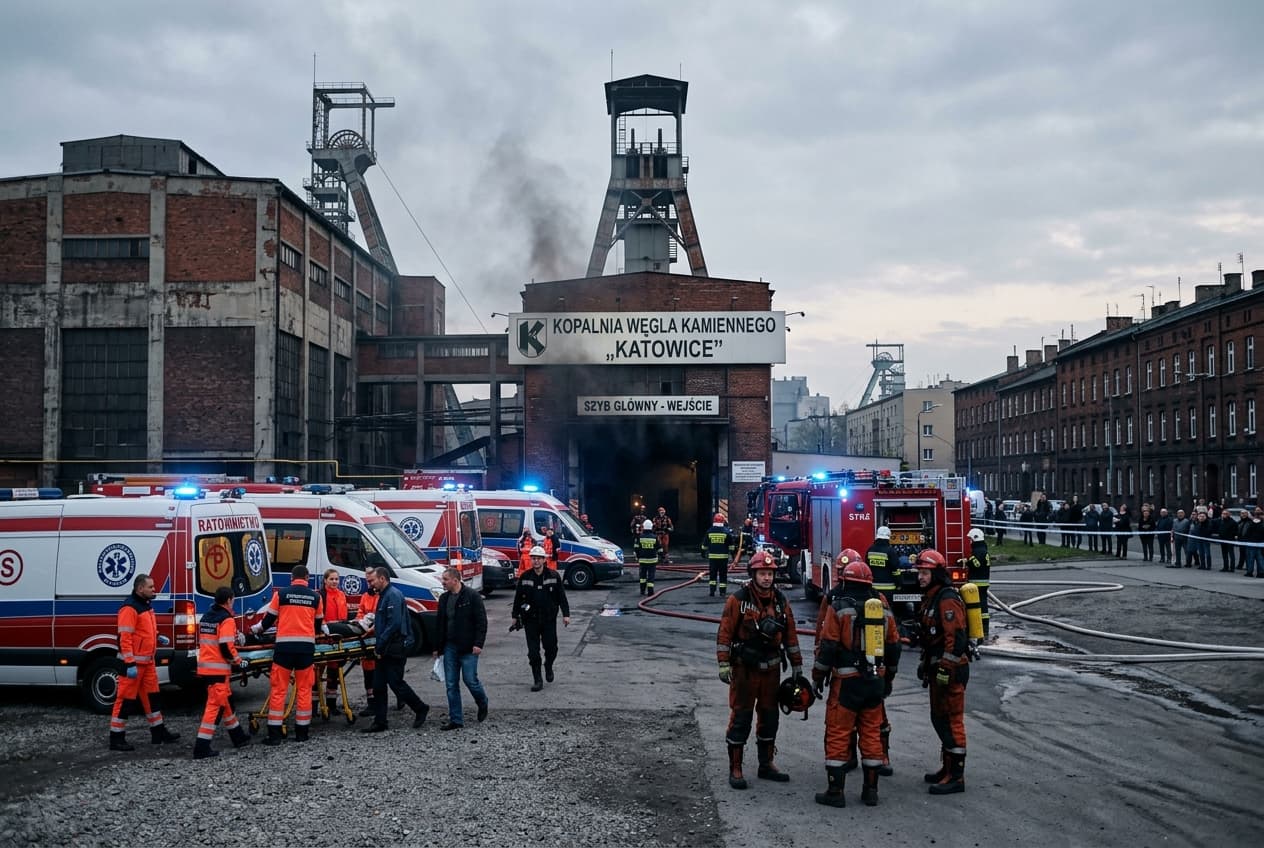 Katowice Mine Disaster: Methane Gas Explosion Traps Six Workers, Two Dead, Rescue Underway Katowice Mine Disaster: Methane Gas Explosion Traps Six Workers, Two Dead, Rescue Underway