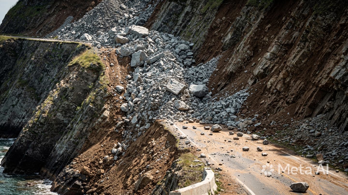 Where the Iron Road Meets the Unyielding Rock, The Mountain Reclaims Its Ancient Vertical Space Where the Iron Road Meets the Unyielding Rock, The Mountain Reclaims Its Ancient Vertical Space