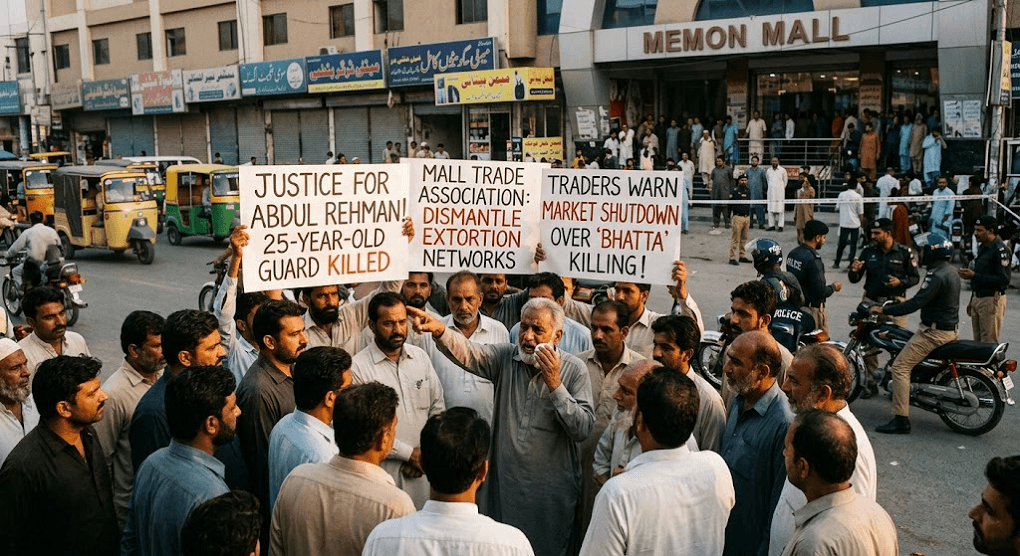 Tragic Toll of Extortion: 25-Year-Old Security Guard Shot Dead Near Malir’sMemon Mall Tragic Toll of Extortion: 25-Year-Old Security Guard Shot Dead Near Malir’sMemon Mall