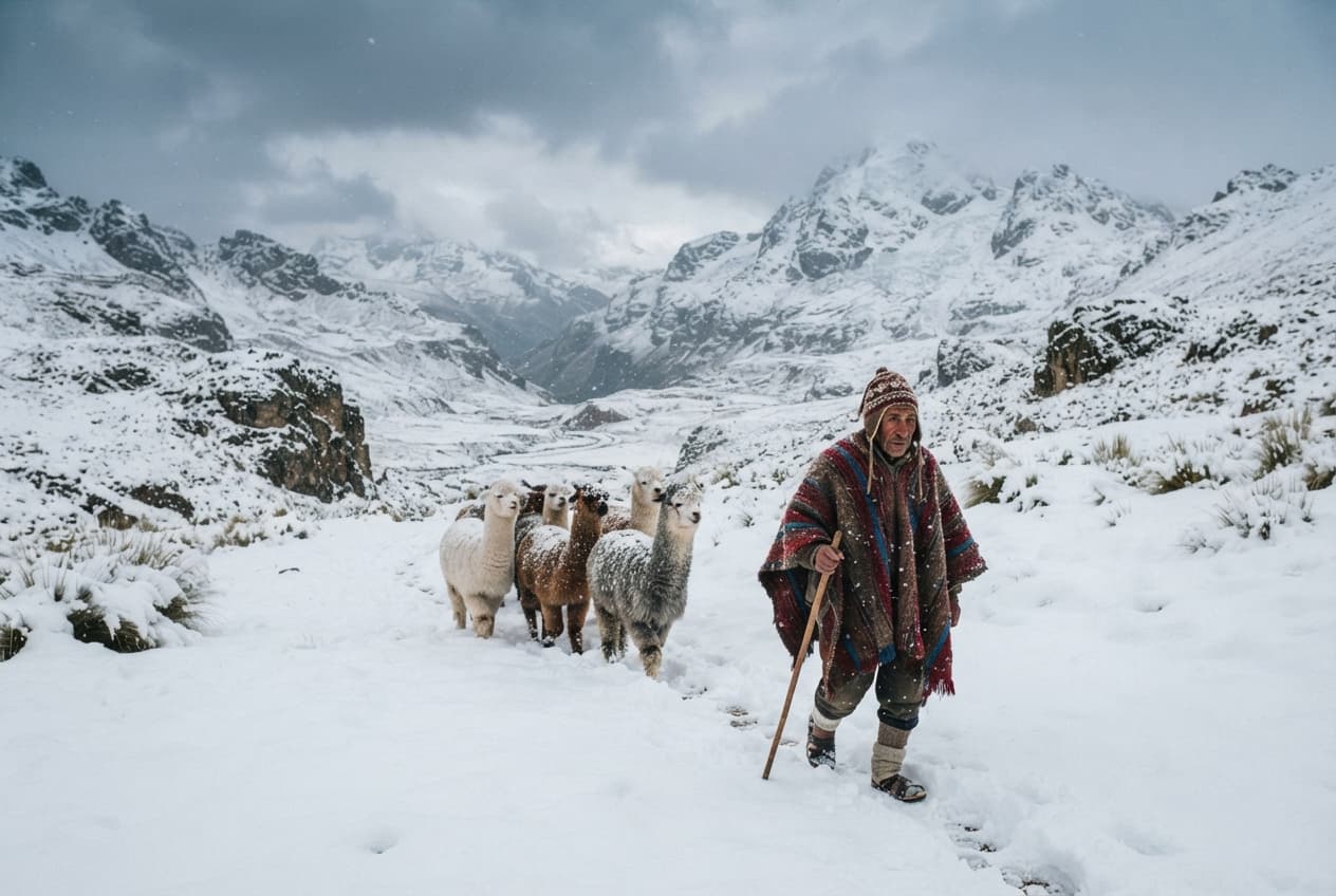 Mountain Freeze, Southern Peru: Unseasonal Frost and Heavy Snow Trap Rural Herders, Leaving One Dead Mountain Freeze, Southern Peru: Unseasonal Frost and Heavy Snow Trap Rural Herders, Leaving One Dead