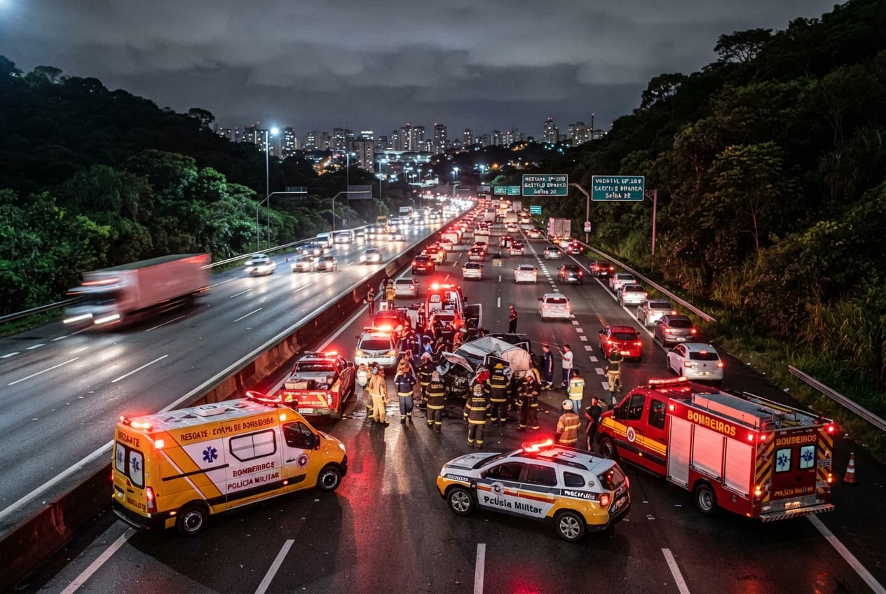 Fatal Traffic Accident in Brazil: Five Killed as Commercial Vehicles Collide on Interstate Route Fatal Traffic Accident in Brazil: Five Killed as Commercial Vehicles Collide on Interstate Route