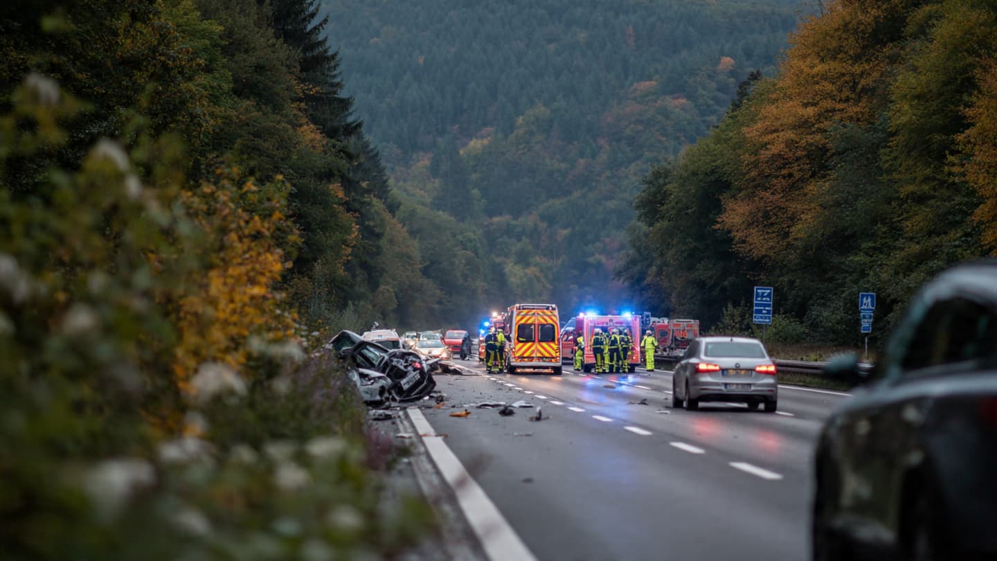 Through Rain-Streaked Highways and Morning Fog, Silence Followed A Luxembourg Motorway Collision Yesterday Through Rain-Streaked Highways and Morning Fog, Silence Followed A Luxembourg Motorway Collision Yesterday