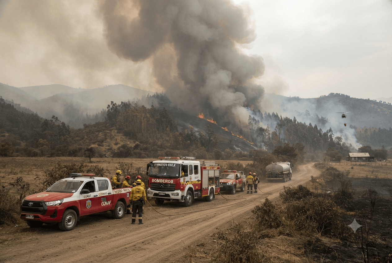 Chile Faces Fire Crisis: One Fatality Reported as Blaze Tears Through Forest Region Today Chile Faces Fire Crisis: One Fatality Reported as Blaze Tears Through Forest Region Today