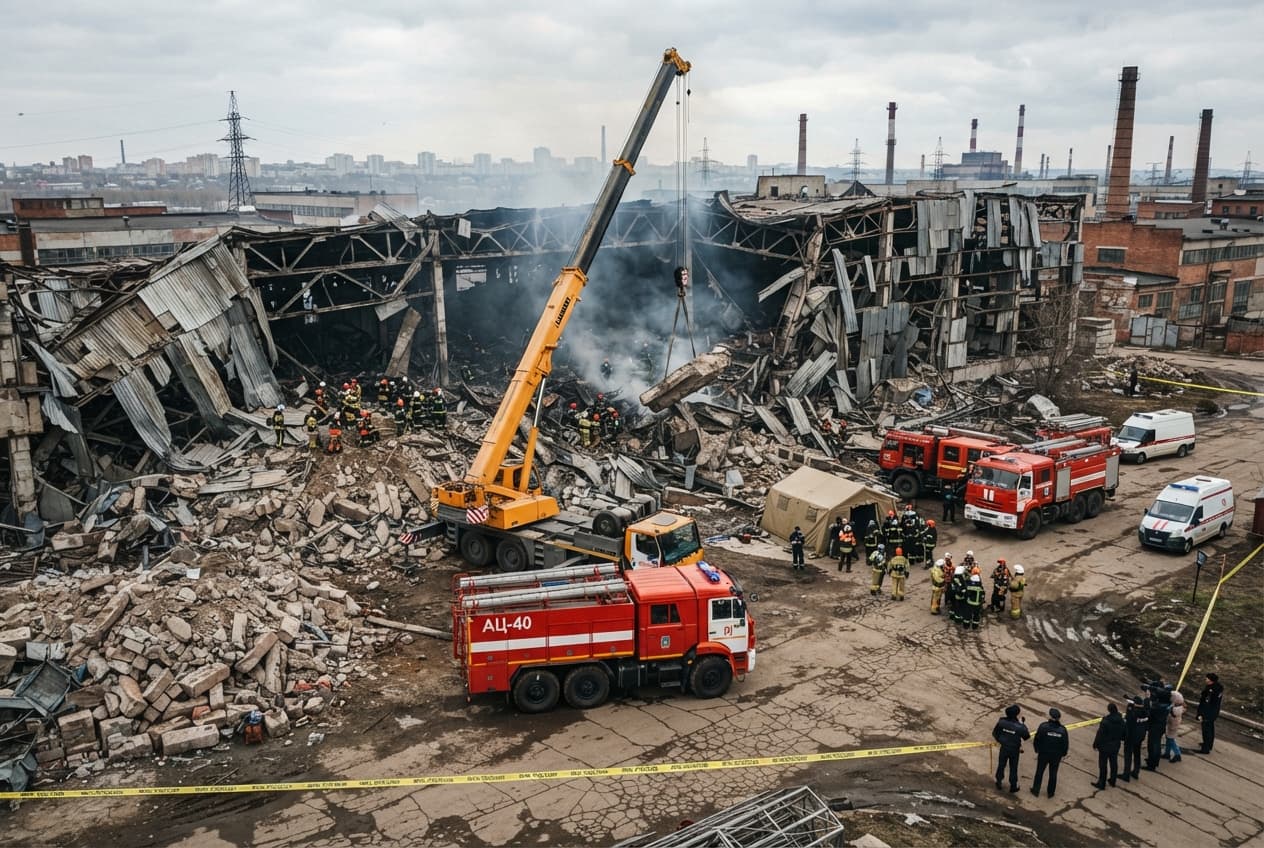 Warehouse Collapse in Nizhny Novgorod: Structural Strain Triggers Fatal Roof Collapse Killing Three Warehouse Collapse in Nizhny Novgorod: Structural Strain Triggers Fatal Roof Collapse Killing Three