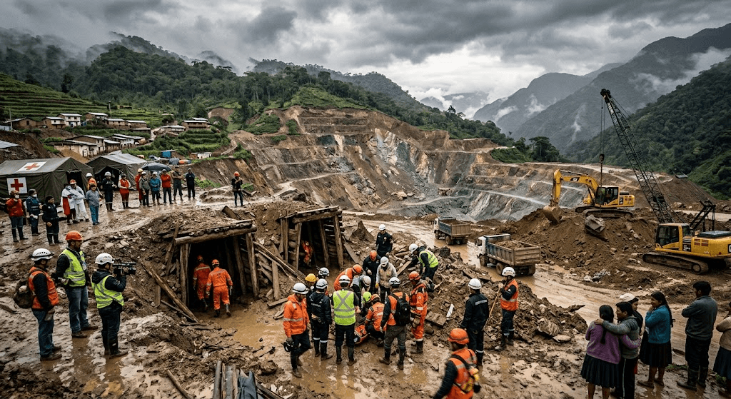Tragedy Below Ground: Illegal Gold Mine Collapse Kills 14 in Southwestern Colombia Tragedy Below Ground: Illegal Gold Mine Collapse Kills 14 in Southwestern Colombia