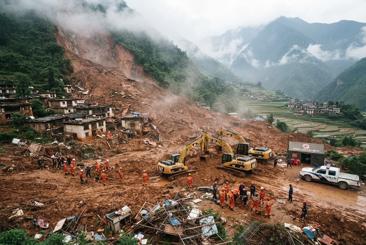 China Mountain Tragedy: Six Confirmed Dead After Devastating Landslide Buries Yunnan Hamlet China Mountain Tragedy: Six Confirmed Dead After Devastating Landslide Buries Yunnan Hamlet