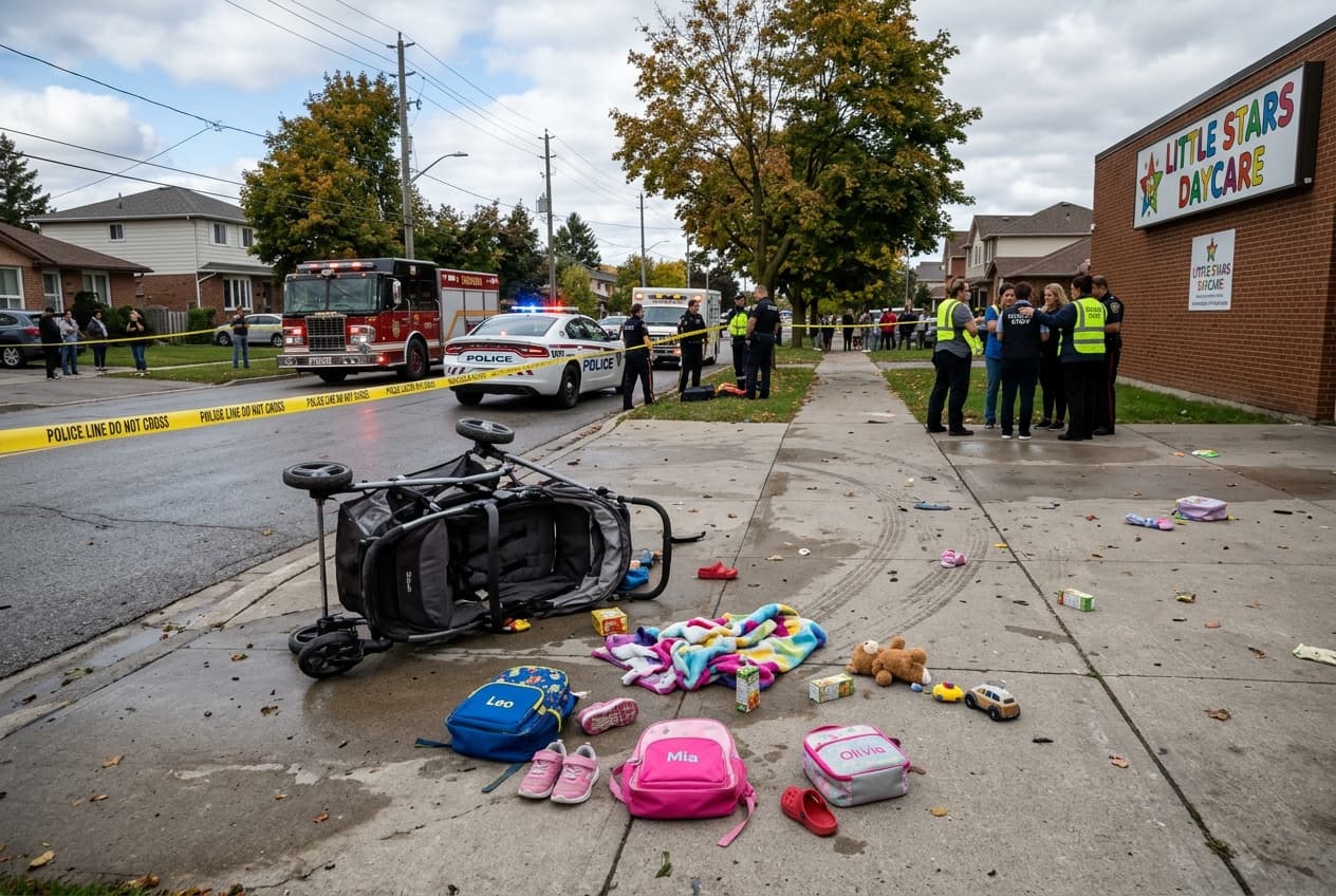 Oshawa Crash Sends Daycare Worker, Five Children To Hospital, Vehicle Hits Group, Witnesses Describe Chaos Oshawa Crash Sends Daycare Worker, Five Children To Hospital, Vehicle Hits Group, Witnesses Describe Chaos