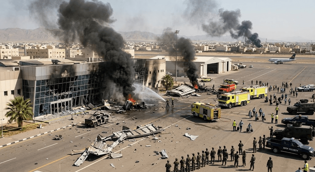 Twin Blast Shockwave: Two Powerful Explosions Rock Yemen's Port City of Aden Twin Blast Shockwave: Two Powerful Explosions Rock Yemen's Port City of Aden