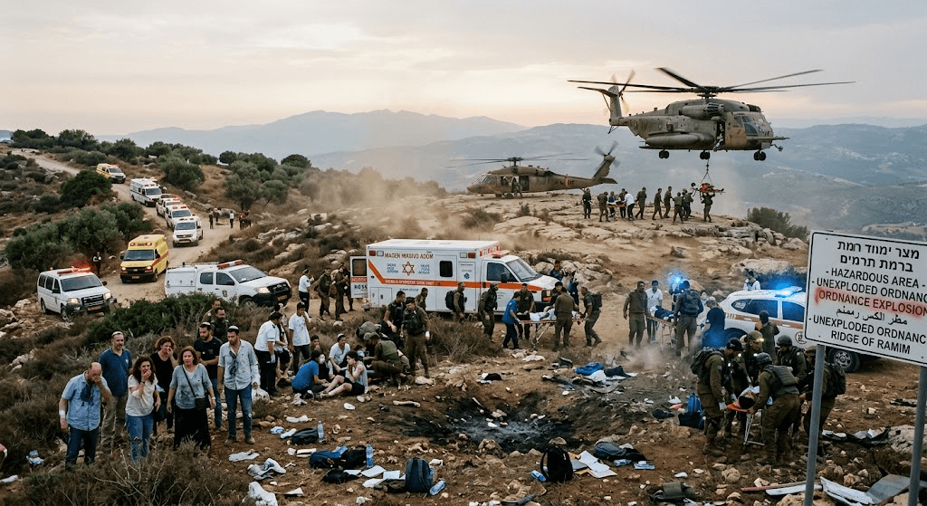 Tragedy in Northern Israel: 1 Dead, 20 Students and Teachers Injured in Ordnance Explosion Tragedy in Northern Israel: 1 Dead, 20 Students and Teachers Injured in Ordnance Explosion