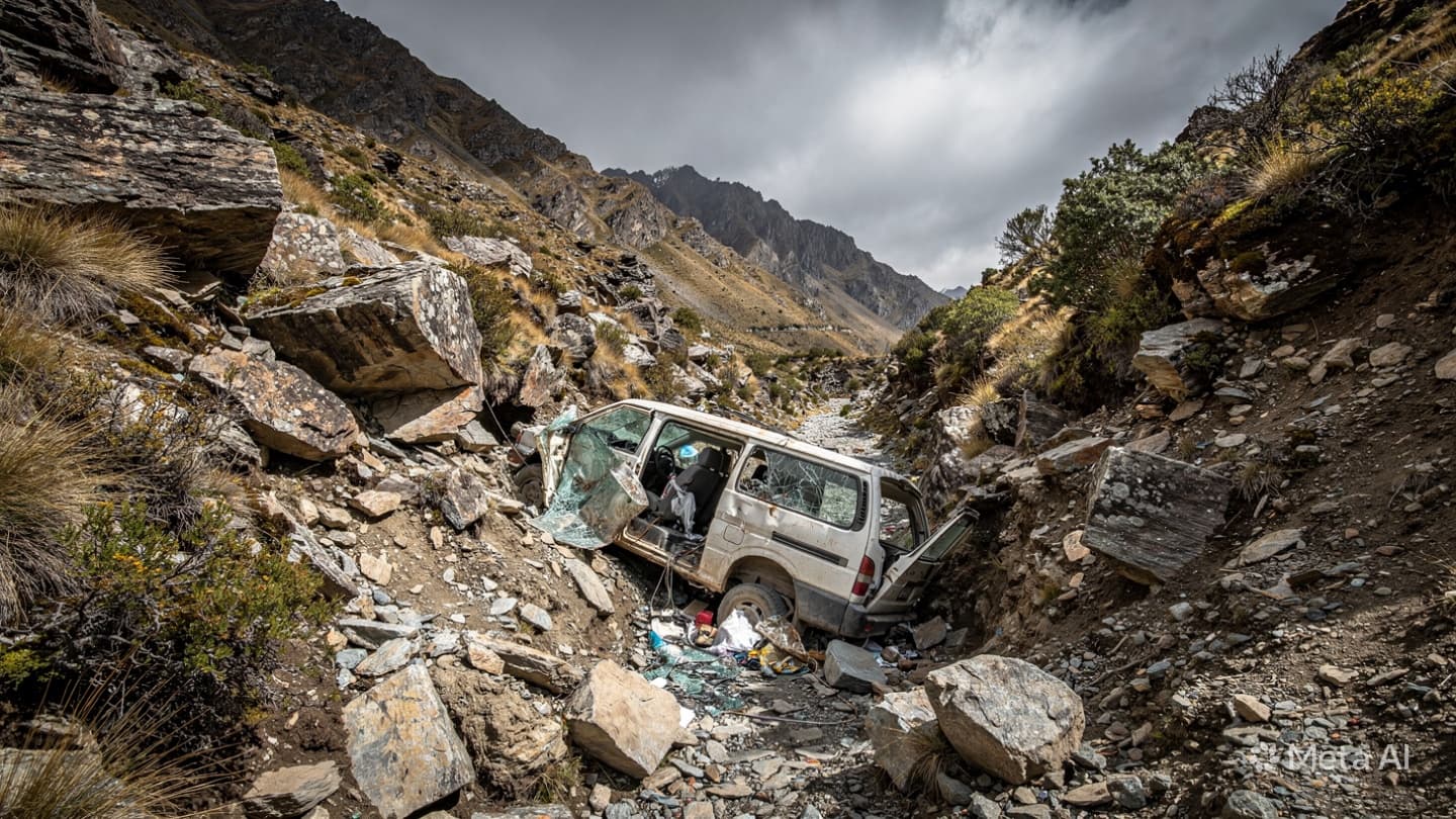 Fatal Ravine Plunge in Peru: Four Dead After Passenger Van Veers Off Mountain Road Fatal Ravine Plunge in Peru: Four Dead After Passenger Van Veers Off Mountain Road
