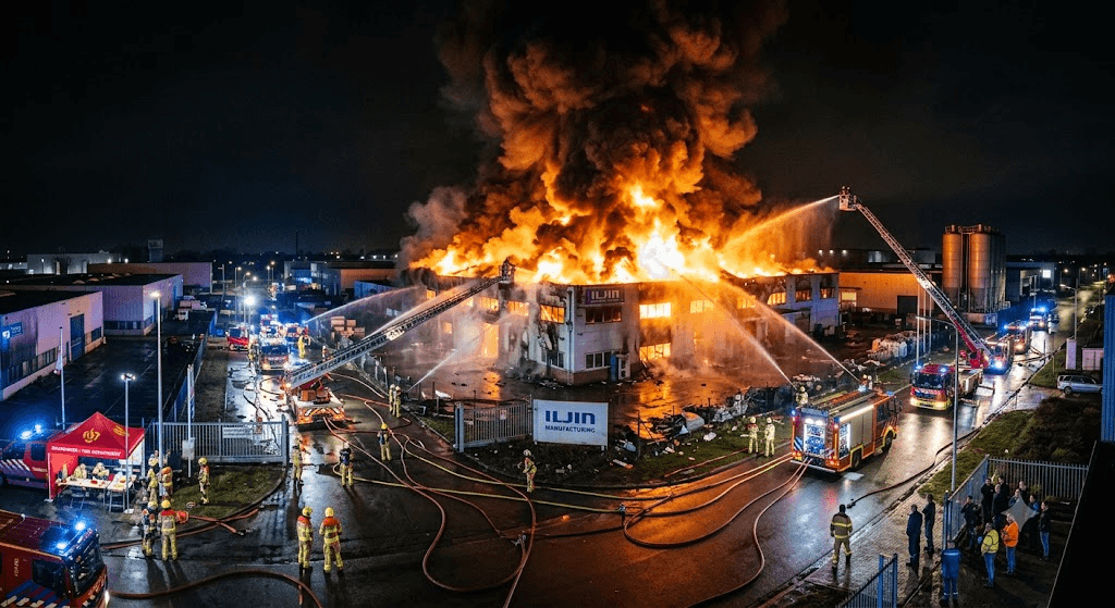 Nighttime Inferno: Massive Blaze Breaks Out at ILJIN Plant in Ecotech Industrial Area Nighttime Inferno: Massive Blaze Breaks Out at ILJIN Plant in Ecotech Industrial Area