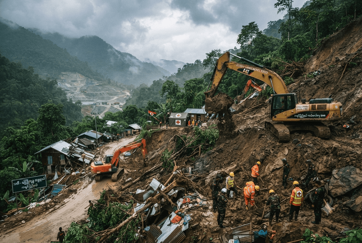 Kachin State Landslide: Six Confirmed Fatalities After Mudslide Obliterates Rural Mining Camp Kachin State Landslide: Six Confirmed Fatalities After Mudslide Obliterates Rural Mining Camp