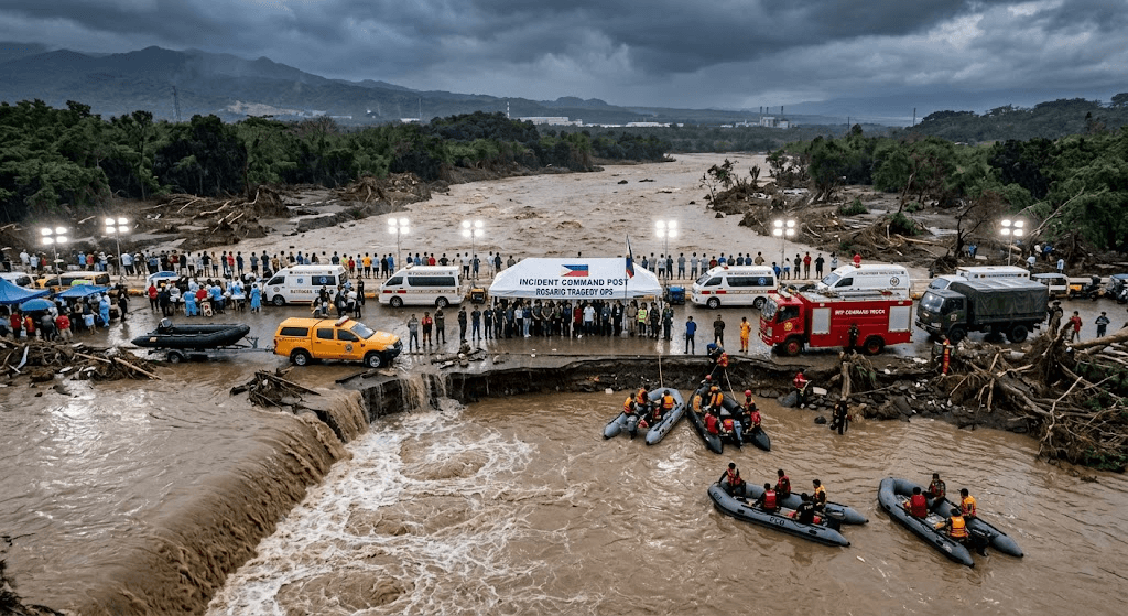 Spillway Tragedy in Batangas: 1 Dead, 1 Missing as Strong Current Sweeps Away Travelers in Rosario Spillway Tragedy in Batangas: 1 Dead, 1 Missing as Strong Current Sweeps Away Travelers in Rosario