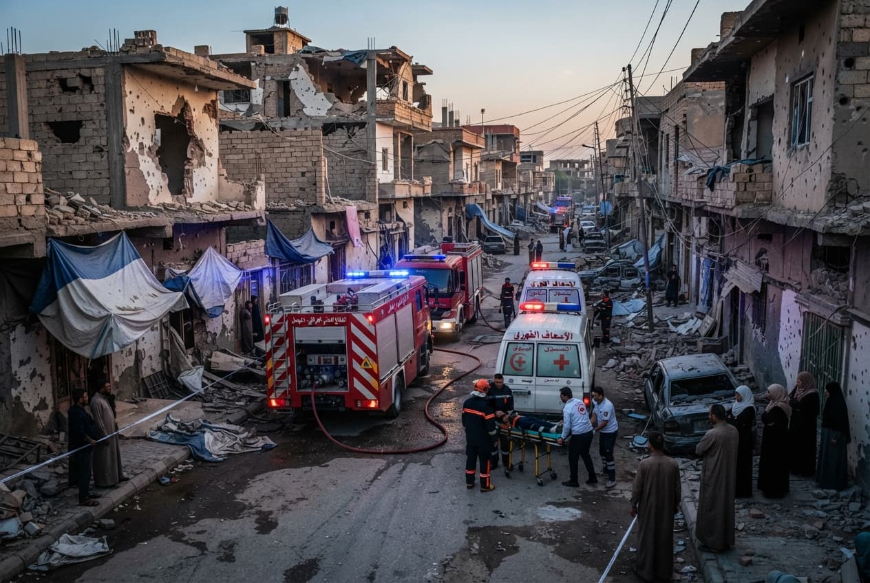 Residential Gas Explosion: Collapse of Northern Housing Structures Prompts Massive Emergency Rescue Operation Residential Gas Explosion: Collapse of Northern Housing Structures Prompts Massive Emergency Rescue Operation