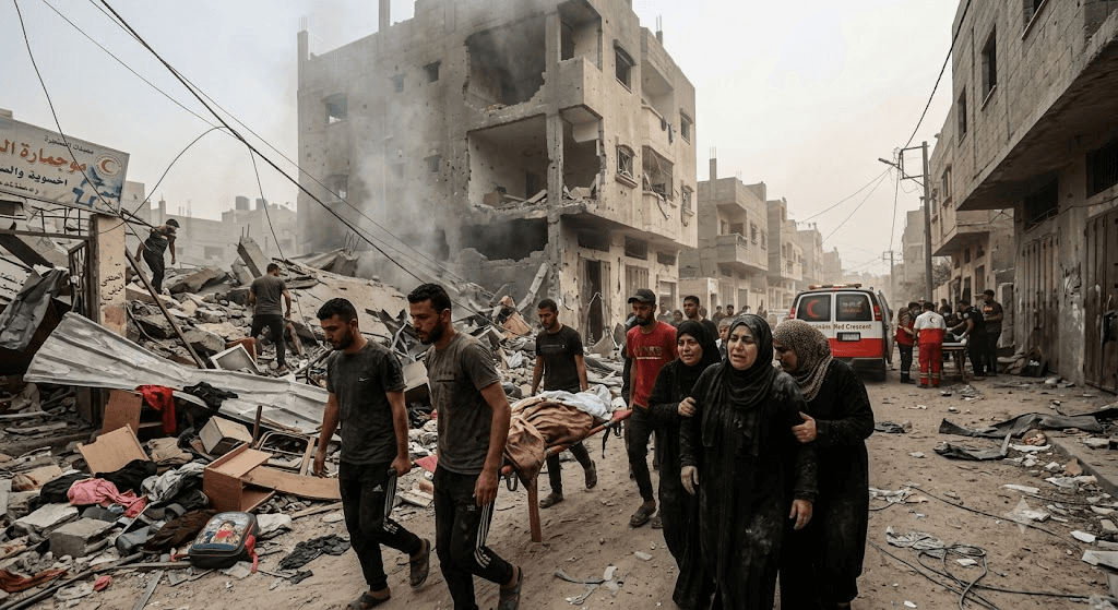 Tragedy in Gaza: 9 Killed, Including Two Children, Following Fresh Wave of Israeli Airstrikes Tragedy in Gaza: 9 Killed, Including Two Children, Following Fresh Wave of Israeli Airstrikes