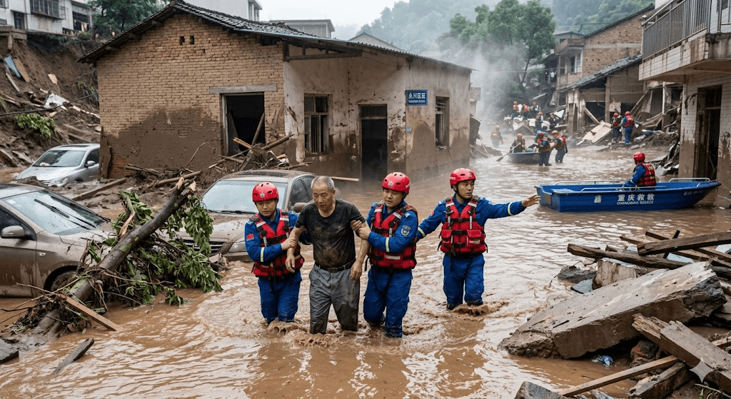 Submerged in Chongqing: Record Downpours Leave Dead and Missing in Southwest China Submerged in Chongqing: Record Downpours Leave Dead and Missing in Southwest China