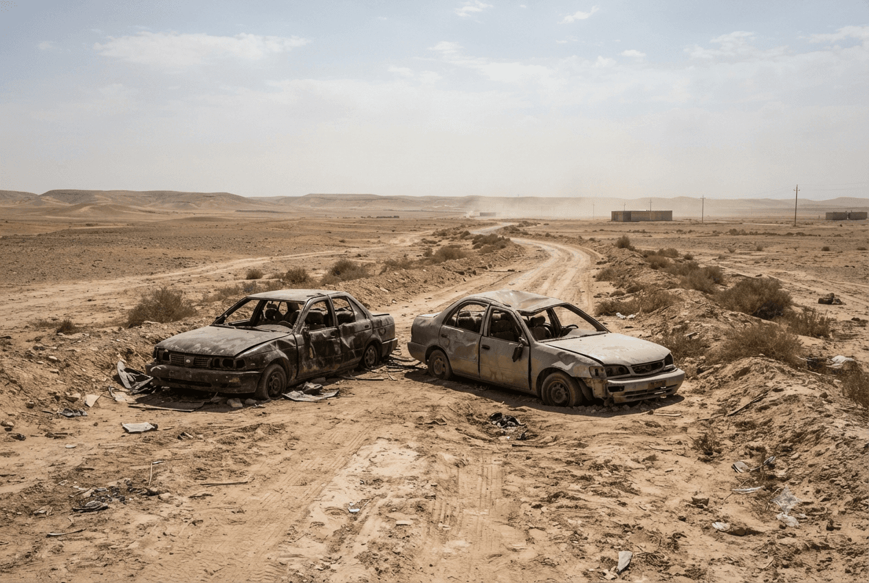 Ramadi Traffic Tragedy: Seven Dead Following High-Speed Collision On Major Road In Anbar Province Ramadi Traffic Tragedy: Seven Dead Following High-Speed Collision On Major Road In Anbar Province
