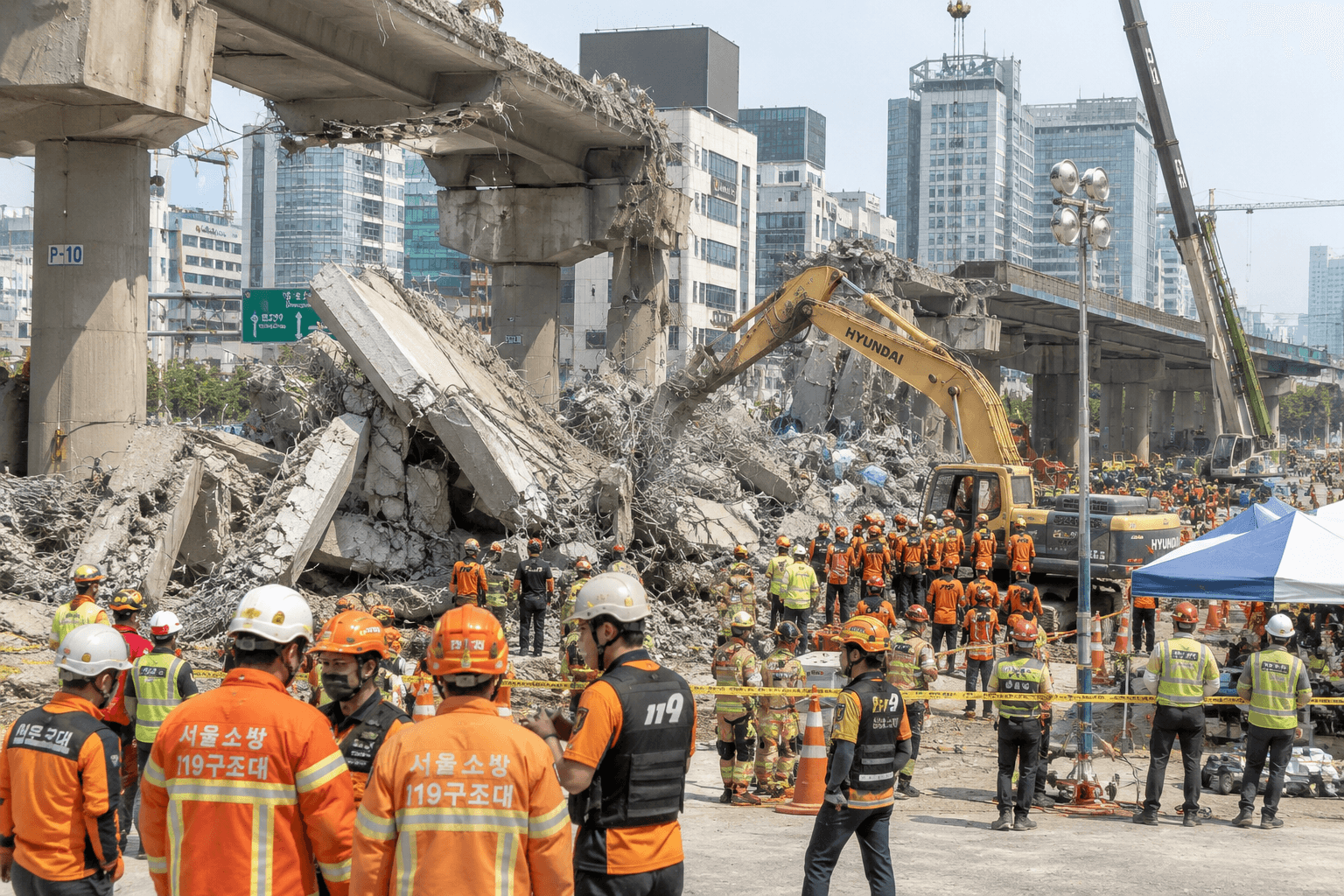 Tragedy in Seoul: At Least 3 Dead, 3 Injured After Overpass Collapsed During Demolition Tragedy in Seoul: At Least 3 Dead, 3 Injured After Overpass Collapsed During Demolition