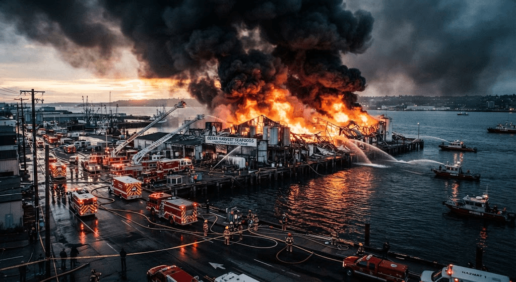 Massive Fire and Chemical Hazard Force Evacuations Along Newport Bayfront Massive Fire and Chemical Hazard Force Evacuations Along Newport Bayfront