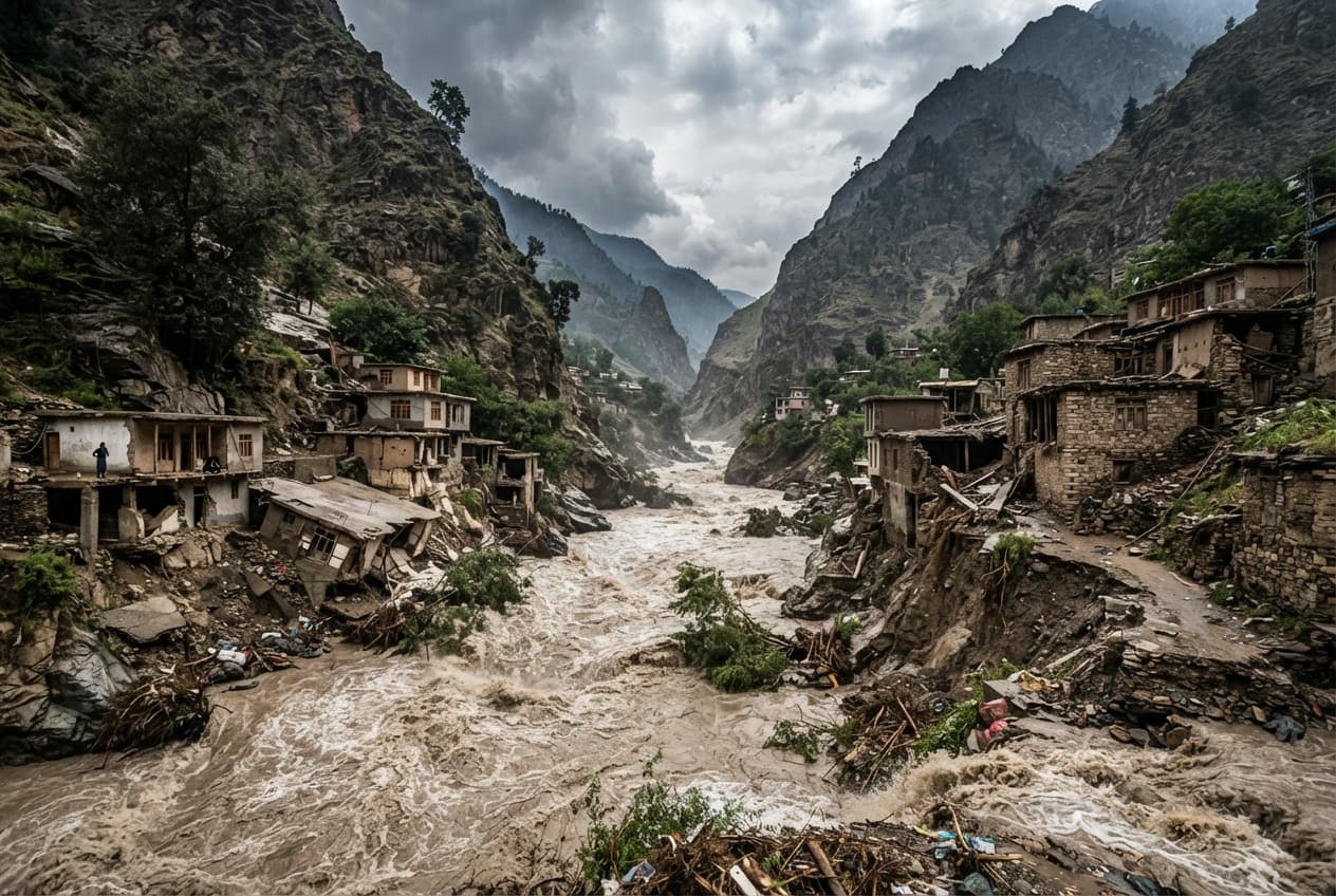 Mountain Flash Floods: Torrential Waters Obliterate Remote Settlement And Claim Four Lives Mountain Flash Floods: Torrential Waters Obliterate Remote Settlement And Claim Four Lives