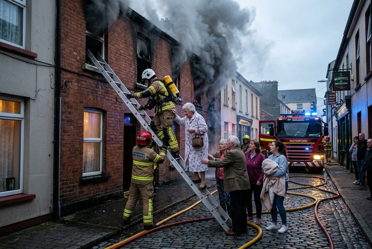 Rowhouse Inferno in Waterford: Structure Blaze Displaces Multiple Families, Hospitalizes One Resident, Streets Evacuated Rowhouse Inferno in Waterford: Structure Blaze Displaces Multiple Families, Hospitalizes One Resident, Streets Evacuated
