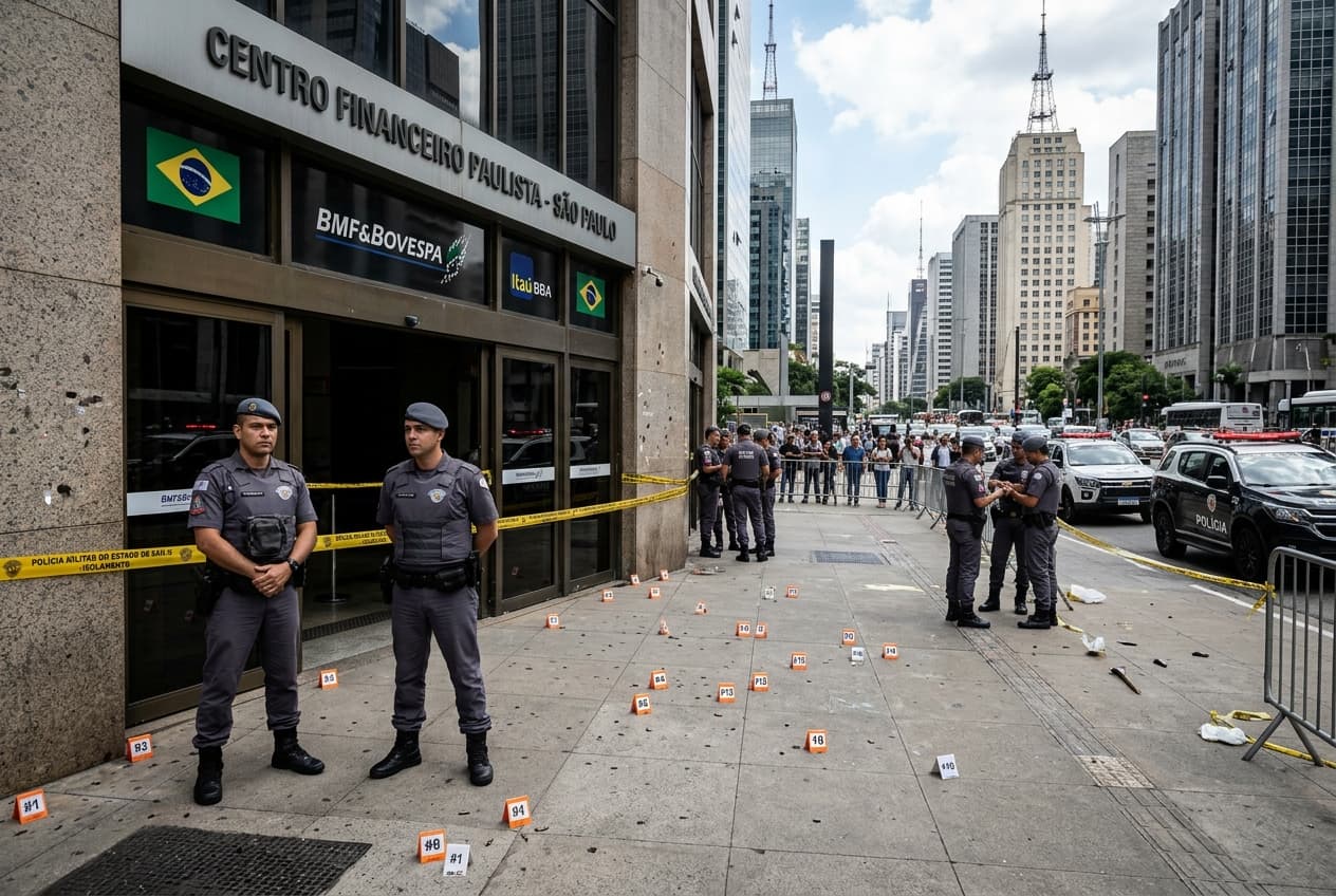 São Paulo Financial District Shooting, One Dead After Armed Robbery, Police Hunt Two Gunmen São Paulo Financial District Shooting, One Dead After Armed Robbery, Police Hunt Two Gunmen