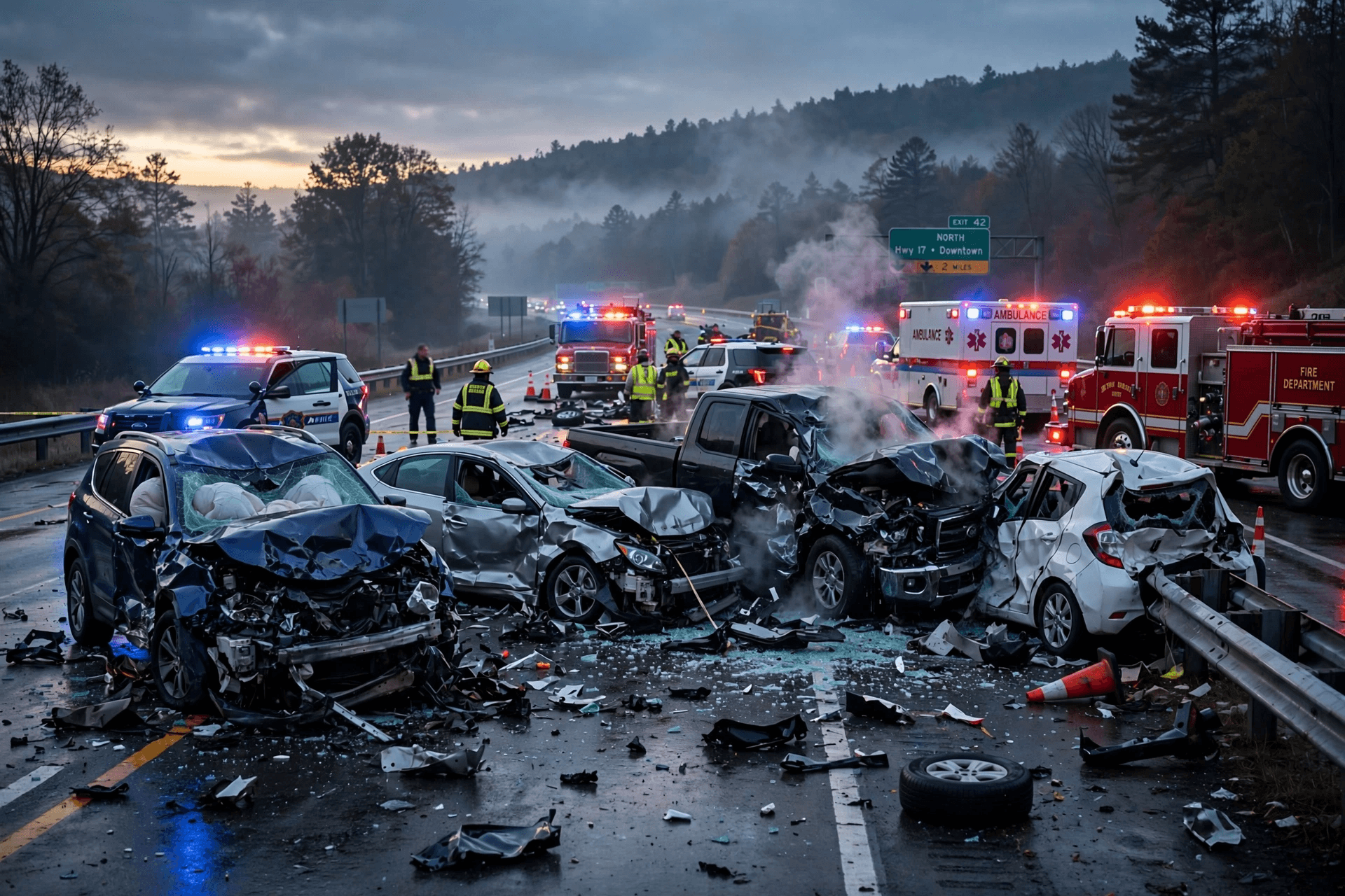 Tragedy Near Mexico City: Five Killed in Massive Highway Pile-up During Morning Rush Hour Tragedy Near Mexico City: Five Killed in Massive Highway Pile-up During Morning Rush Hour
