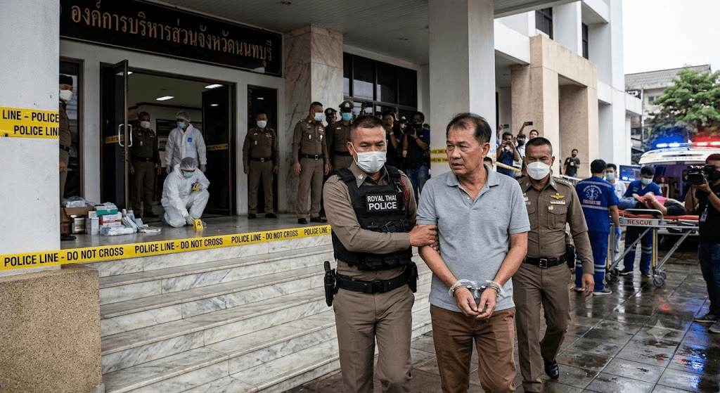 Ex-MP Arrested After Opening Fire at Thai Government Office, Leaving 2 Injured Ex-MP Arrested After Opening Fire at Thai Government Office, Leaving 2 Injured