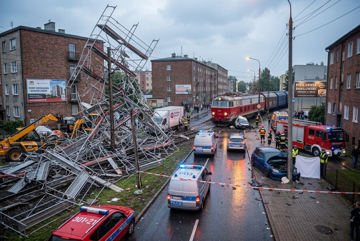 Construction Disaster in Gdansk: Scaffold Falls at Residential Site, Two Dead, Four Injured, Probe Launched Construction Disaster in Gdansk: Scaffold Falls at Residential Site, Two Dead, Four Injured, Probe Launched