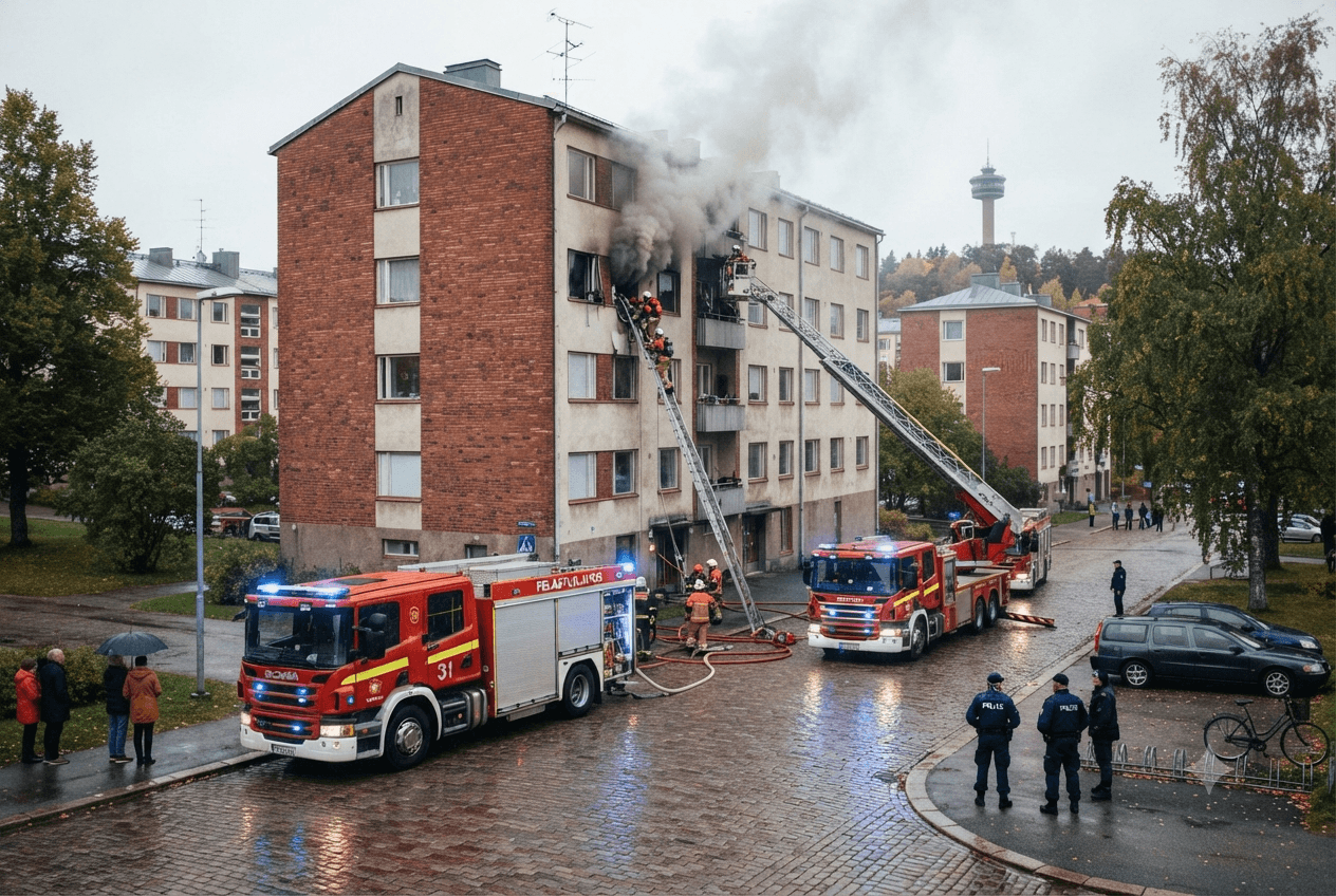 Residential Emergency 2026: One Person Killed As Fire Breaks Out In A Tampere Apartment Residential Emergency 2026: One Person Killed As Fire Breaks Out In A Tampere Apartment